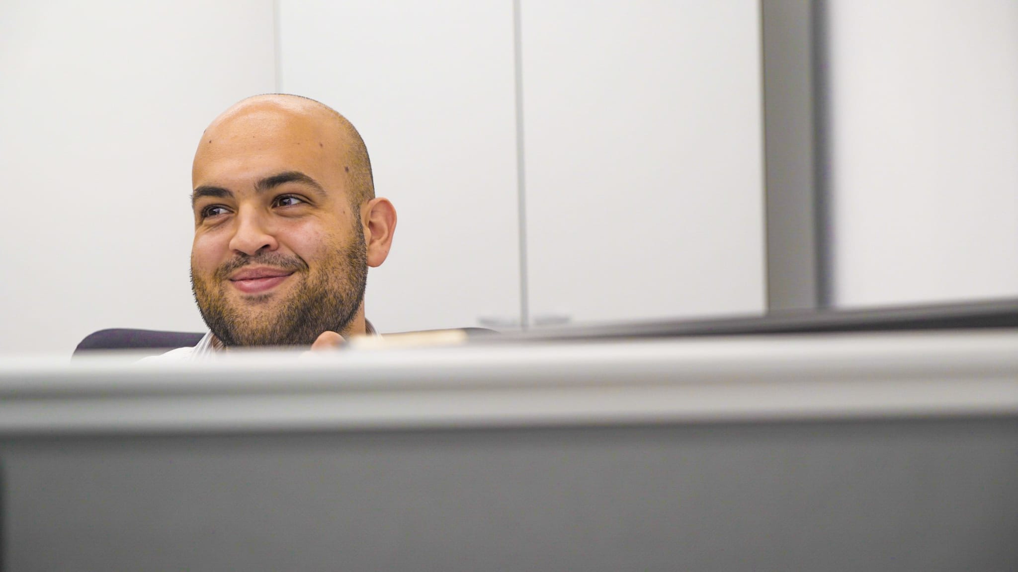 Smiling employee